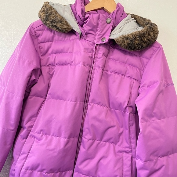 Vintage Columbia Purple Hooded Down Filled Women’s Winter Puffer Ski Jacket - Picture 9 of 11